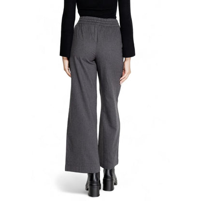 Jacqueline De Yong Gray Cotton Casual Pants