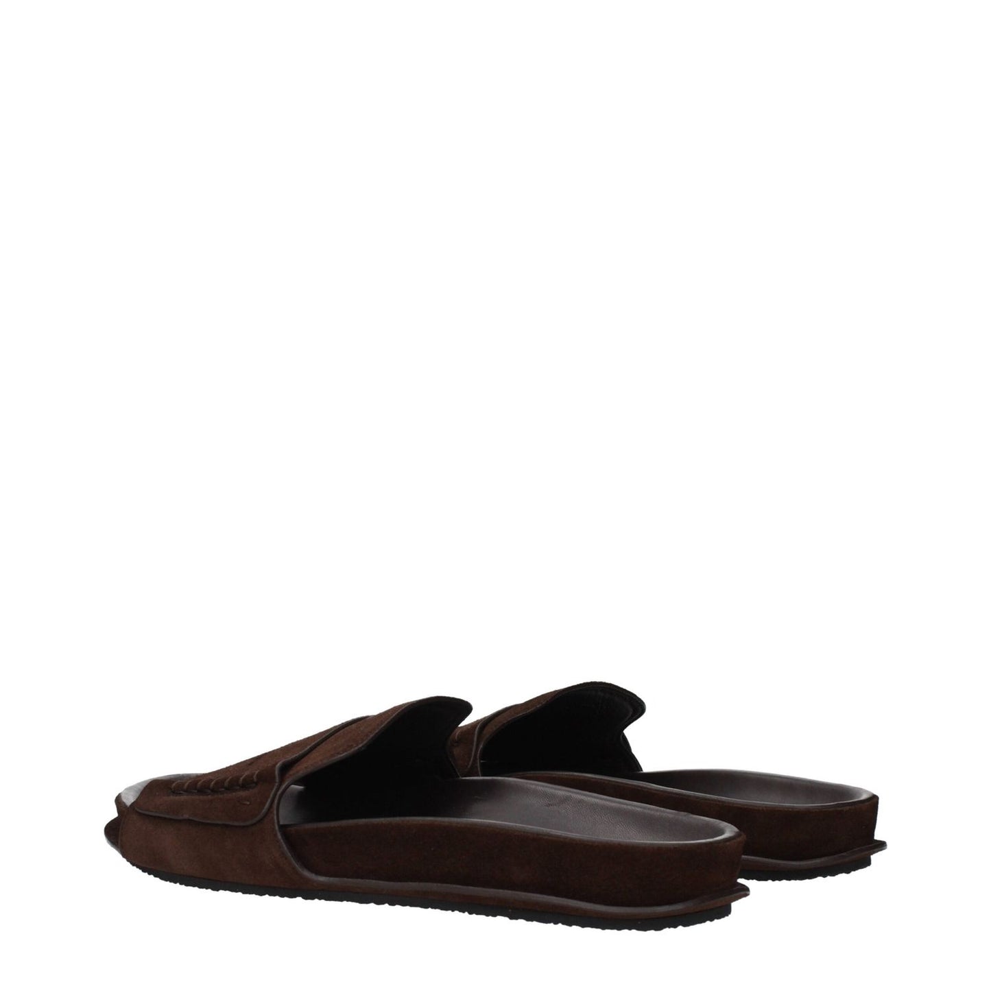 Jacquemus Brown Leather Slippers