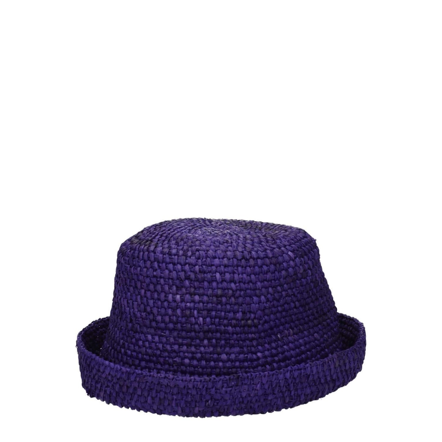 Jacquemus Purple Raffia Hat featuring a vibrant violet hue and front logo, crafted from 100% raffia. MPN: 235AC4505046650.