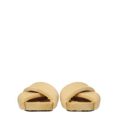 Jil Sander Beige Horsehair Slippers