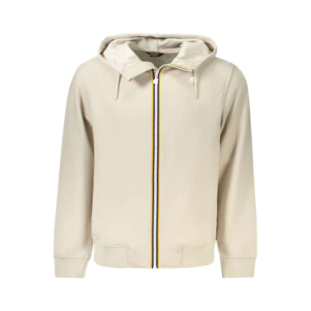 K-WAY Beige Polyester Men Sweater Hooded
