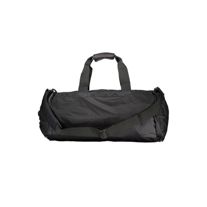 K-WAY Black Polyamide Luggage And Travel with adjustable strap, multiple handles, and external pockets.