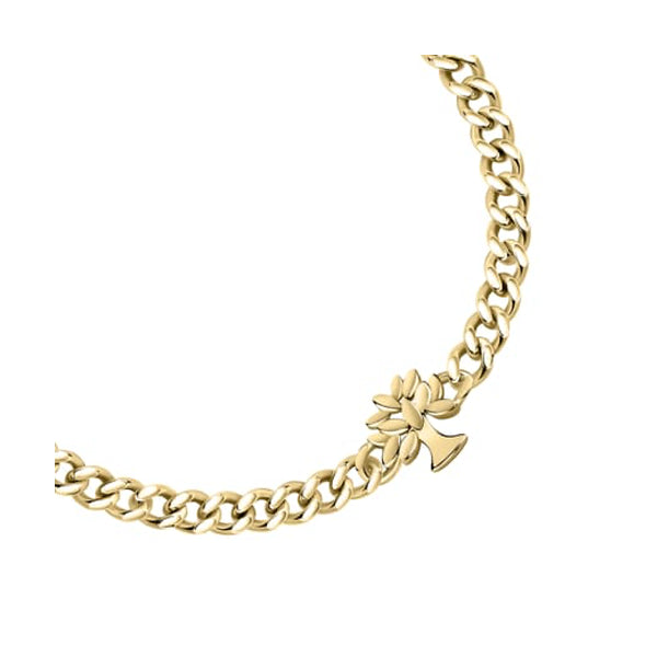 Gold chain necklace from LA PETITE STORY JEWELRY Mod. LPS05ASF58 with flower detail.