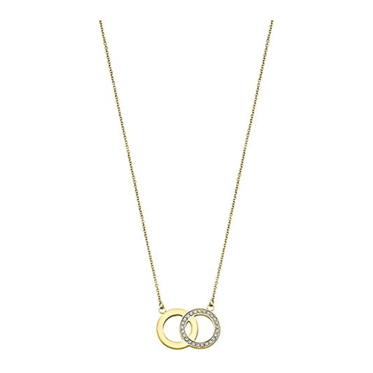 Necklace from LOTUS JEWELS JEWELRY Mod. LS1913-1/3 with gold chain and interlocking circles