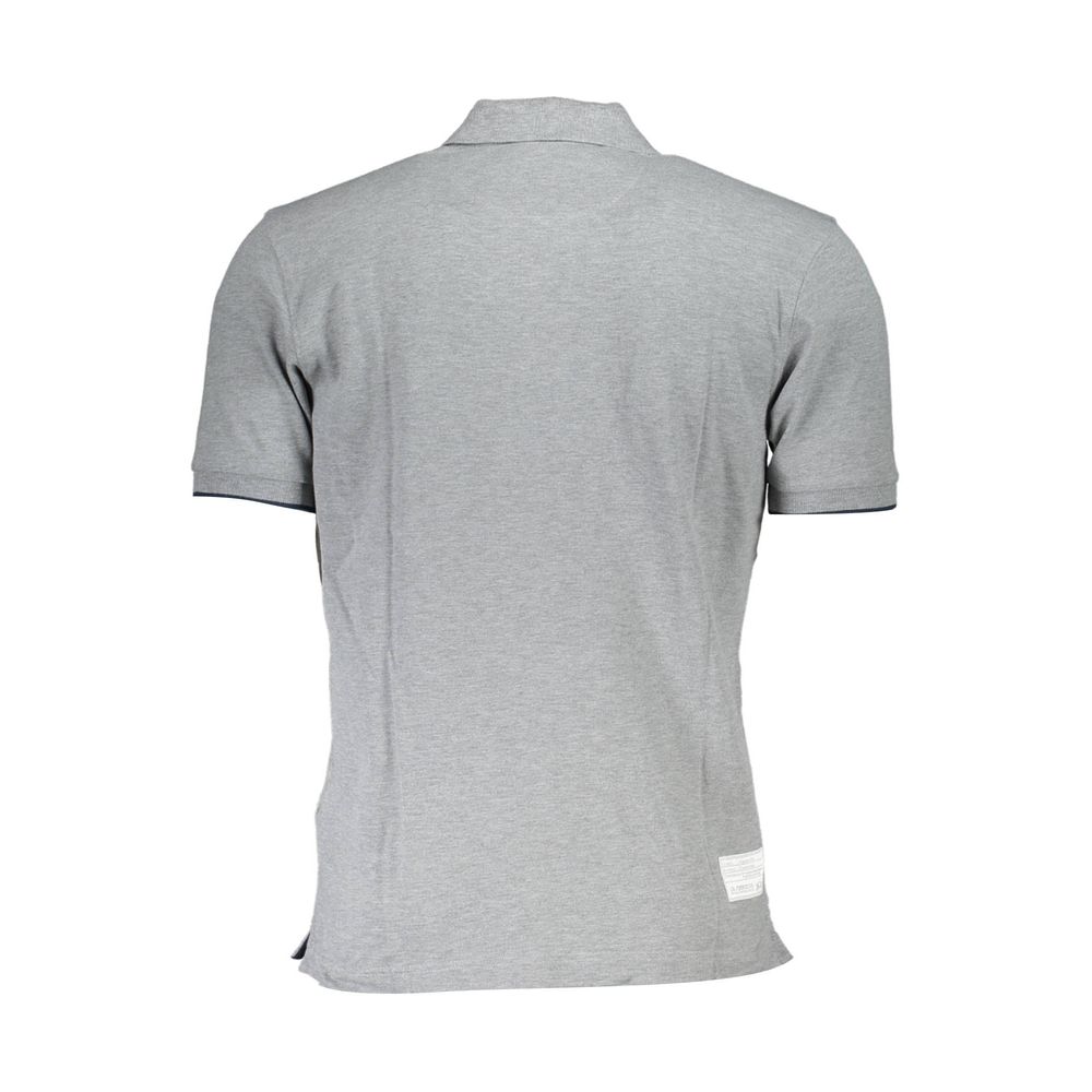 Back view of La Martina Brown Cotton Men Polo Shirt showcasing regular fit and elegant design.