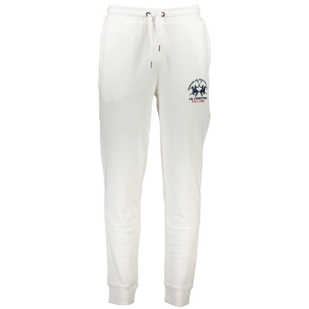 La Martina White Cotton Pant
