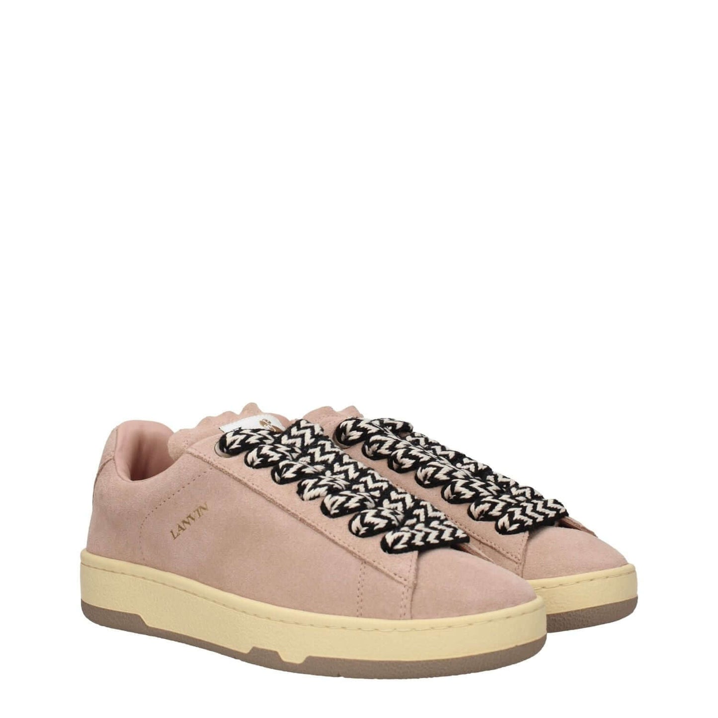 Lanvin Pink Leather Low Top Sneakers