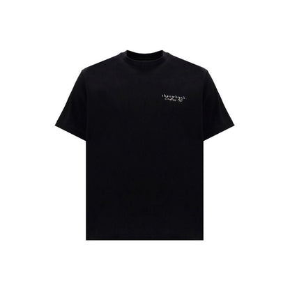 Loulou De Saison Black Wool Sweatshirt with crew neck, long sleeves, and gold detail creating draped effect. AW25 regular fit.