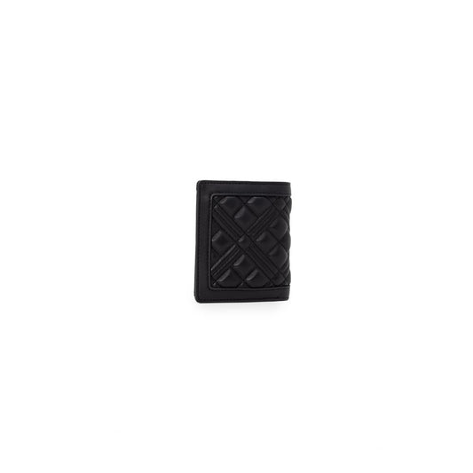 Love Moschino Bicolor Polyethylene Wallet with quilted design and metallic logo detail for a modern sophisticated look.