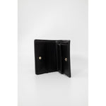 Love Moschino Bicolor Polyethylene Wallet - Quilted faux leather, compact design with metallic logo detail, elegant open view.