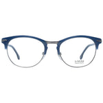 Lozza Blue Unisex Glasses Frame in full-rim oval style with blue metal and plastic frame, demo lenses.