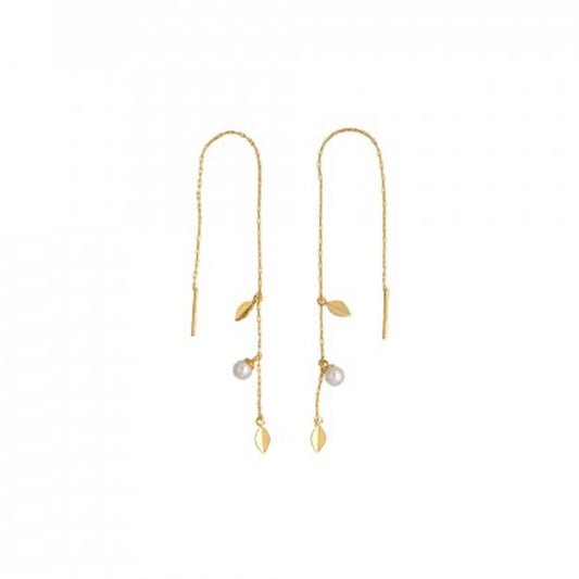 Elegant earrings from MAJORICA JEWELRY Mod. 16584.01.1.000.010.1 with pearls and gold accents.
