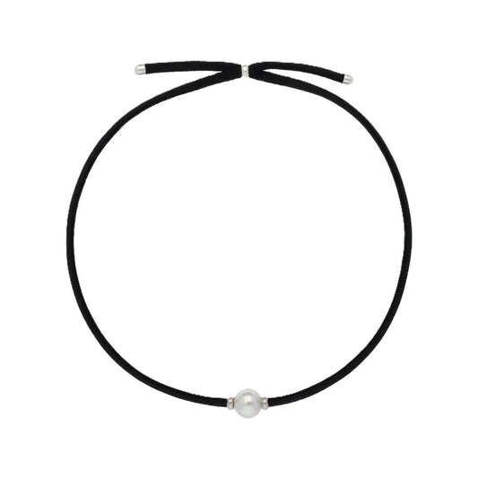 MAJORICA JEWELRY Mod. 16717.01.2.N50.000.1 black cord necklace with pearl