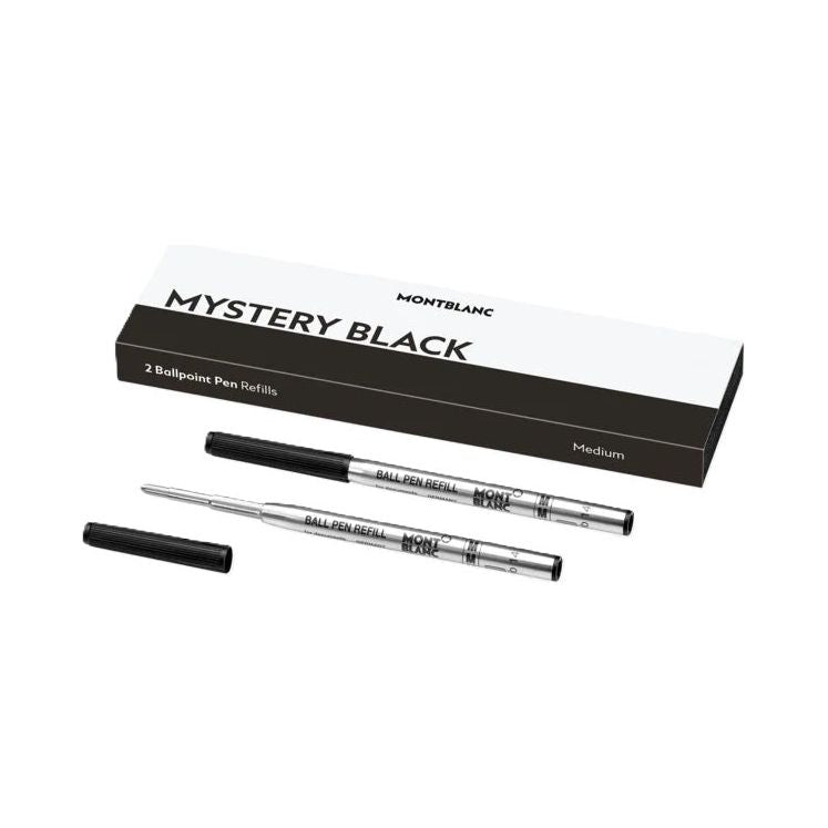 MONTBLANC Mod. MISTERY BLACK - BALLPOINT PEN REFILLS - MEDIUM - 2 PCS FASHION ACCESSORIES