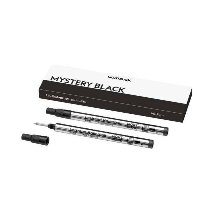 MONTBLANC Mod. MISTERY BLACK - REFILLS ROLLER BALL PEN - MEDIUM - 2PCS FASHION ACCESSORIES
