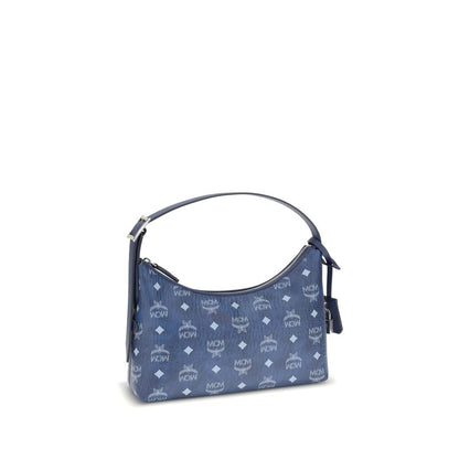 MCM Blue Fabric Shoulder Bag