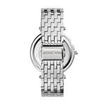 Back view of MICHAEL KORS WATCHES Mod. MK3190 featuring a silver stainless steel bracelet