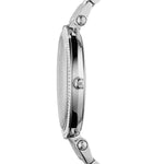 Side view of silver MICHAEL KORS WATCHES Mod. MK3190 showcasing sleek design and craftsmanship.