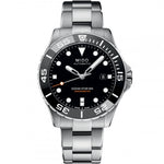 MIDO MOD. OCEAN STAR 600 CHRONOMETER luxury dive watch with stainless steel bracelet and black dial.