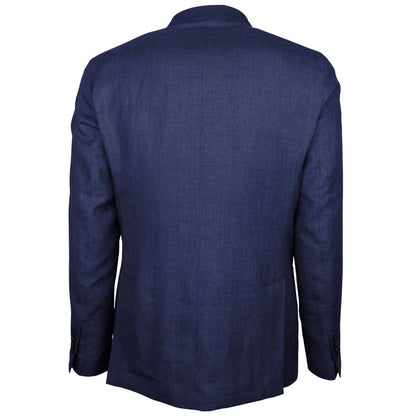Made in Italy Blue Linen Blazer