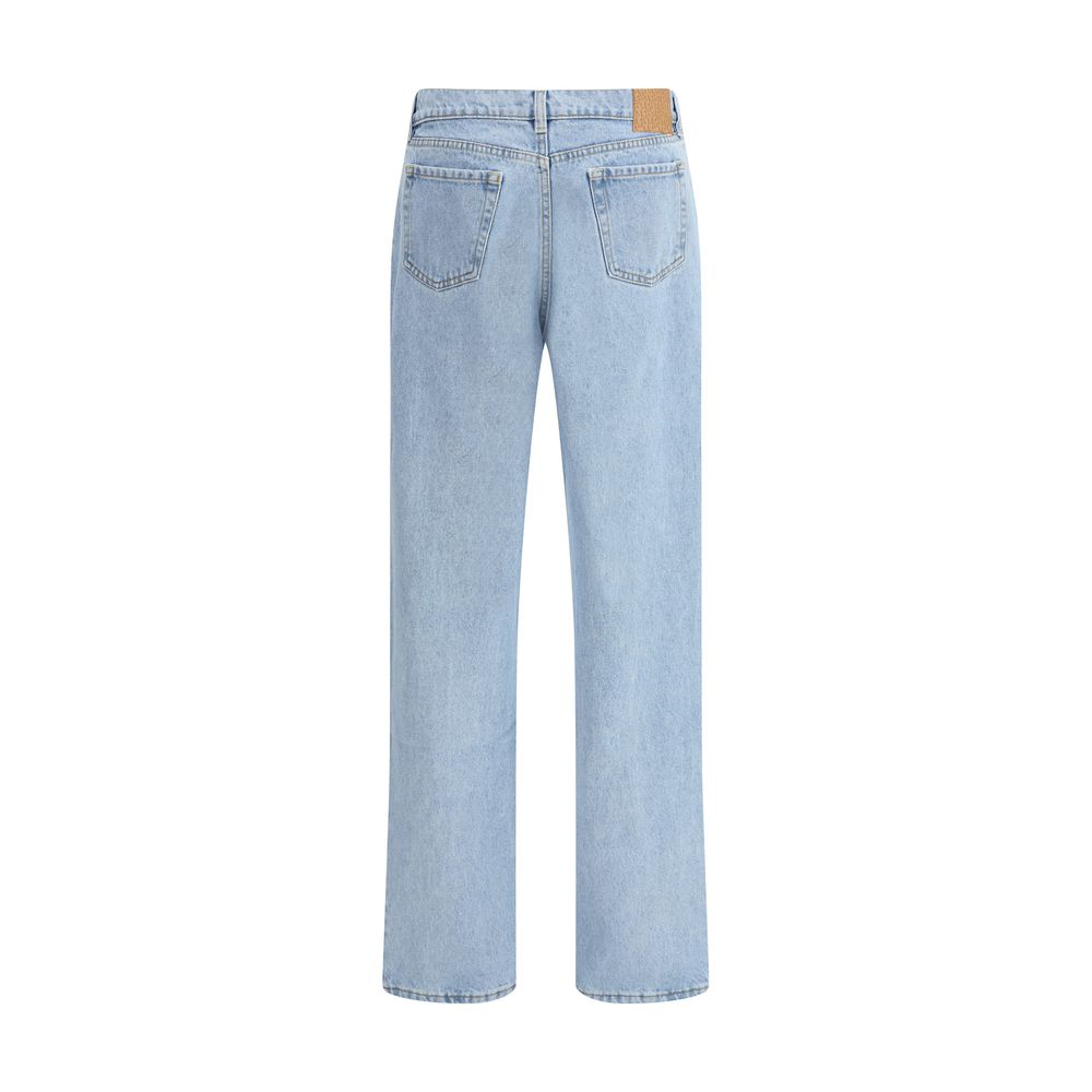 Magda Butrym Light Blue Cotton Straight-Leg Jeans