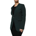Maison Margiela Green Single Breasted One Button Coat Jacket