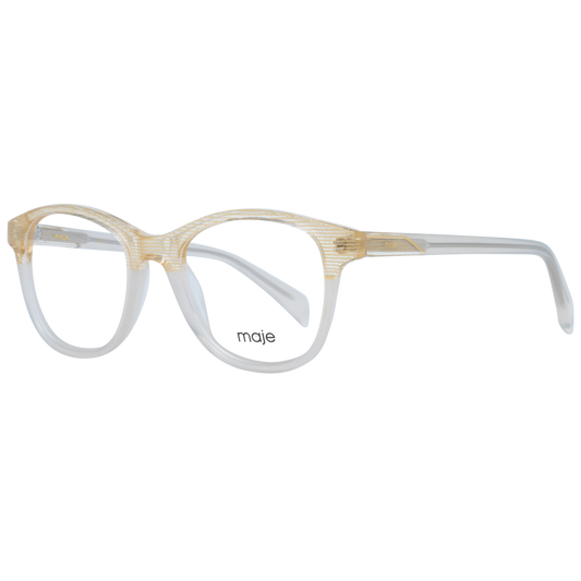 Maje Beige Acetate Glasses (Frames) for women, full-rim trapezium style with multicolor frame, size 48-18-140.