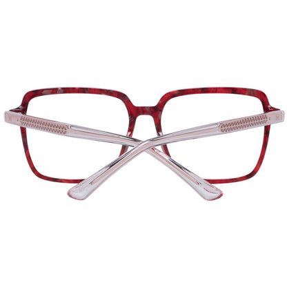 Marciano by Guess Burgundy Plastic Glasses (Frames) for women in full-rim square style with demo lenses, includes branded case.