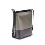 Marni Colorblock Shoulder Bag with adjustable ribbon strap, featuring palladium metal and Marni logo. Polyester, AW25.