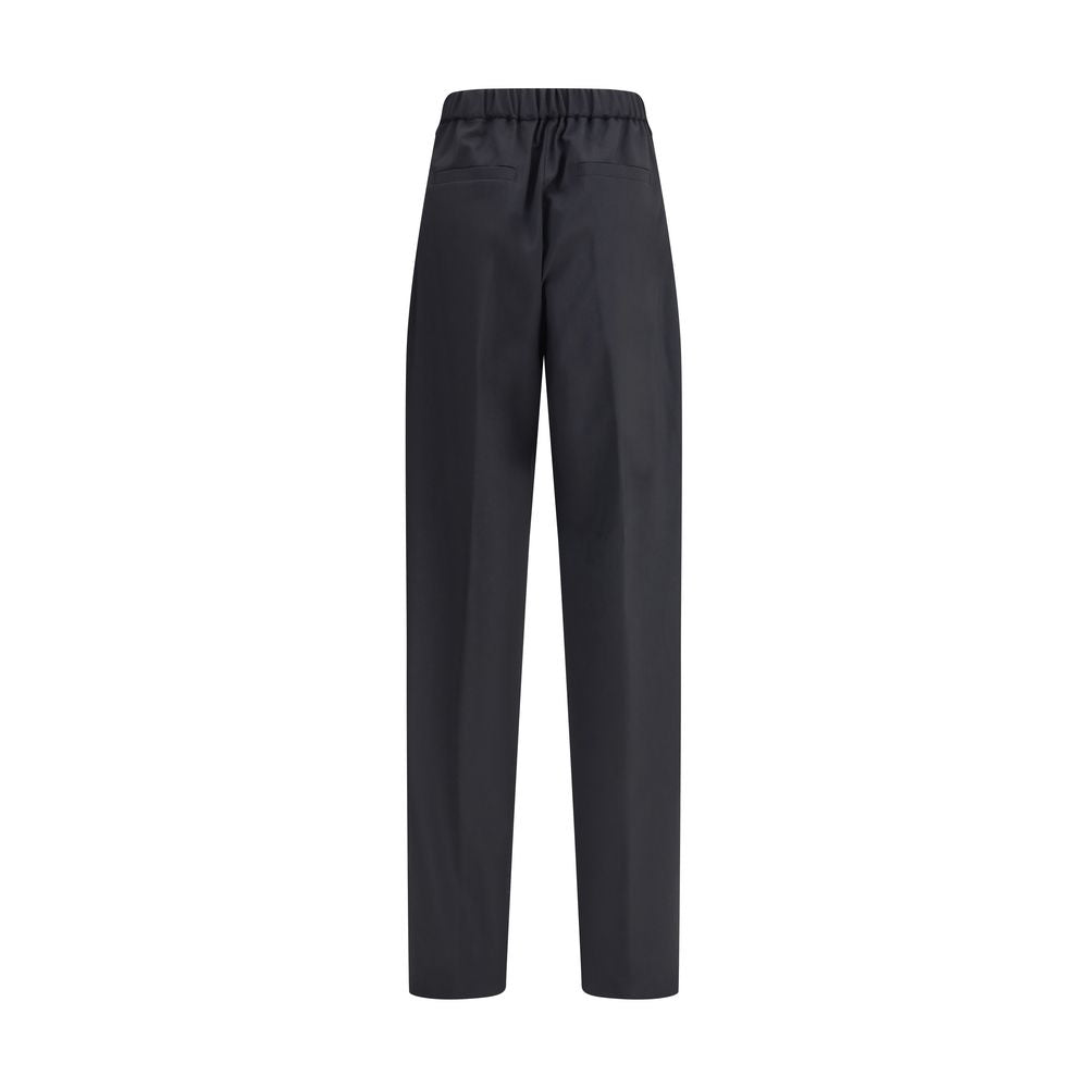 Max Mara Black Fleece Wool Casual Pants