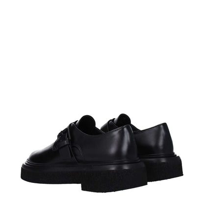 Max Mara Black Leather Oxfords And Derbies