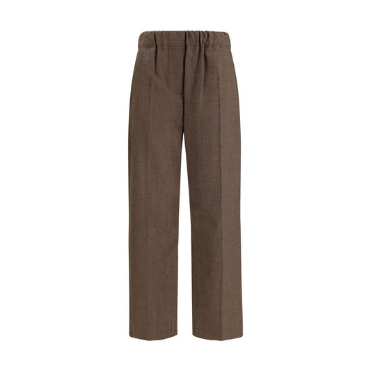 Max Mara Brown Wool Casual Pants
