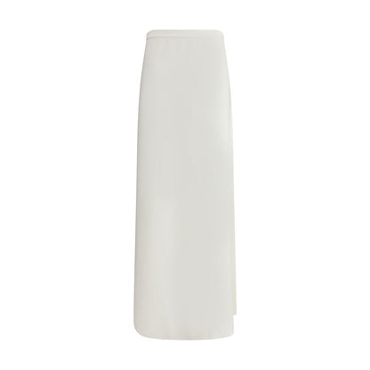 Max Mara White Viscose Long Skirt