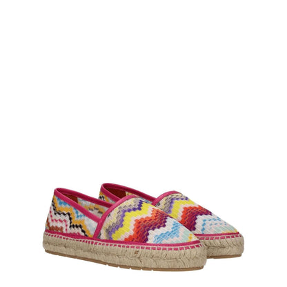Missoni Multicolor Fabric Espadrilles with round toe and rubber sole, featuring vibrant vintage design. MPN: AC23SY02BR00JISM8LL.