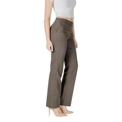 Morgan De Toi Green Cotton Casual Pants