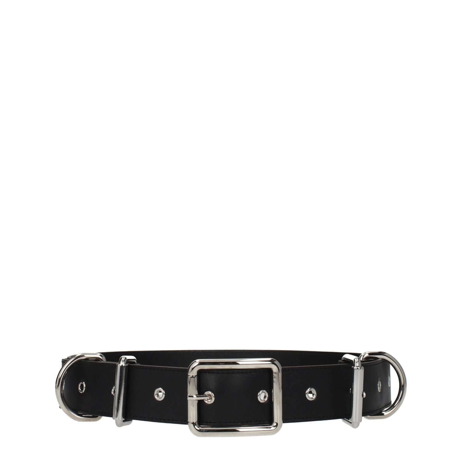 Moschino Black Leather Belt