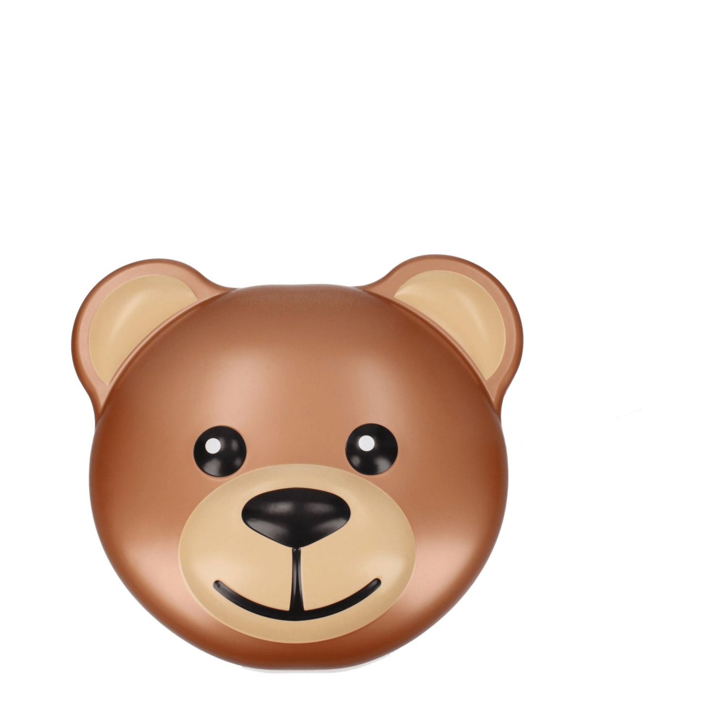 Smiling cartoon bear face illustration with round eyes and a tan muzzle on a white background.