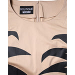 Moschino Beige Cotton Short Sleeve Knee Length Dress DR281223-46