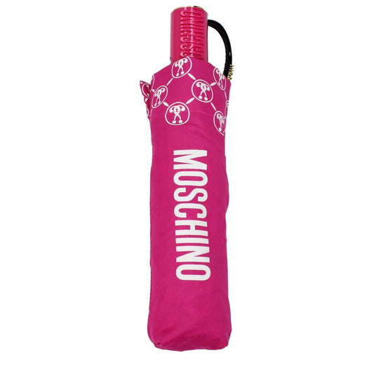 Moschino Pink Polyester Umbrella in fuchsia with logo, snap closure, and MPN 8936OPENCLOSEJ. Casual style, not from new collection.