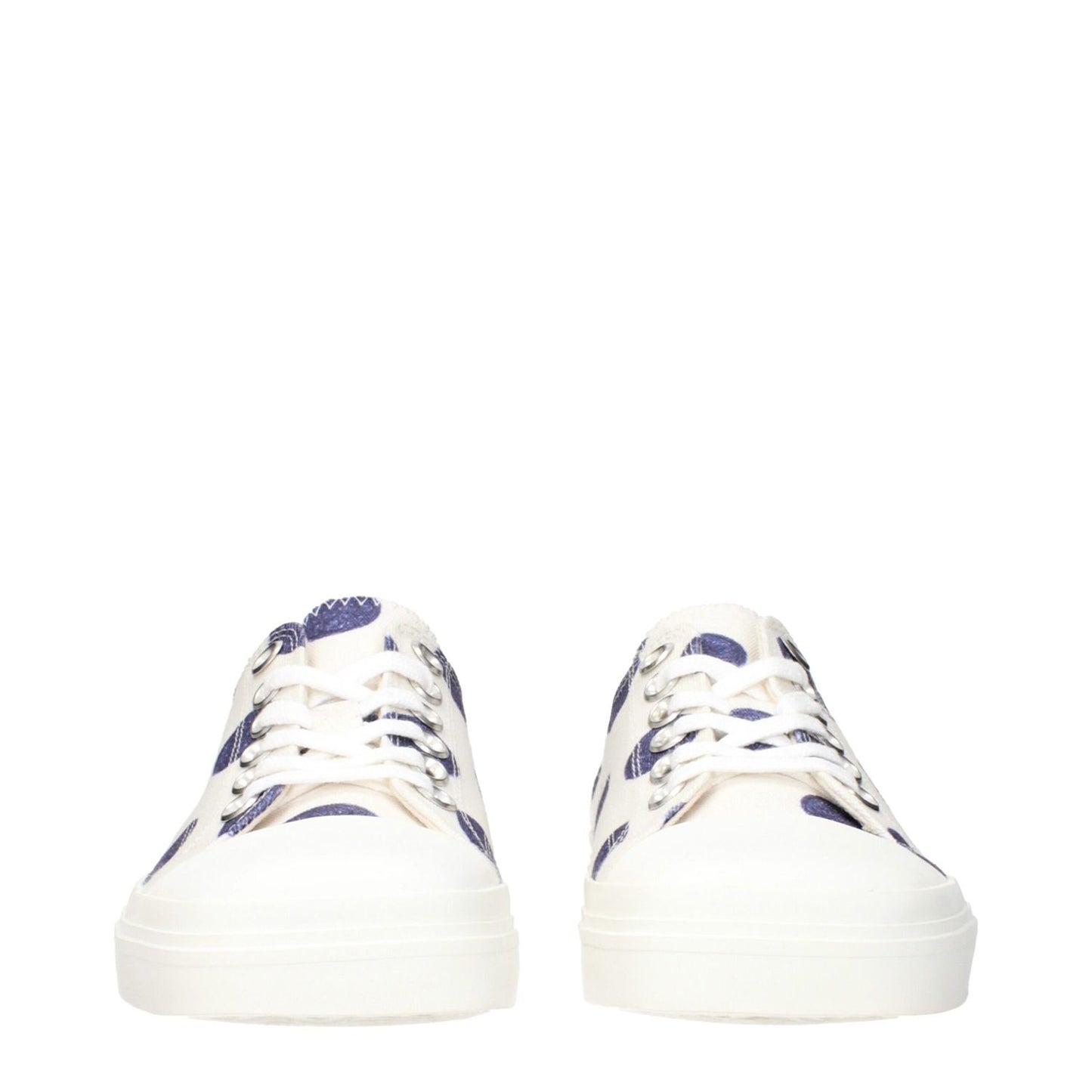 Moschino White Fabric Low Top Sneakers