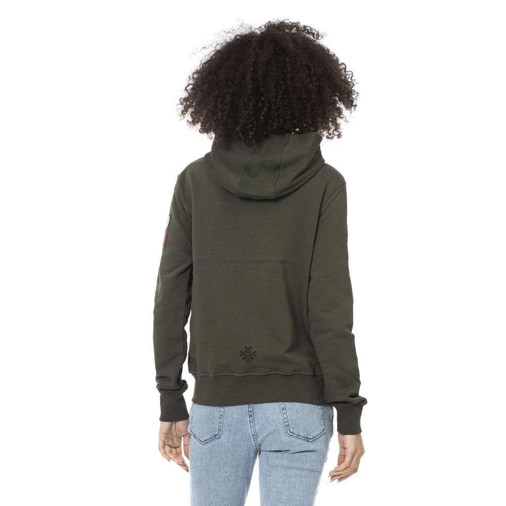 Mr&Mrs Italy Green Cotton Women Hoodie