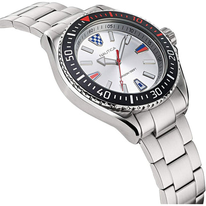 NAUTICA Mod. NAPCPS905 gent's bracelet watch with quartz movement, multifunctional dial, water resistant 10 ATM, 46mm case in official box.