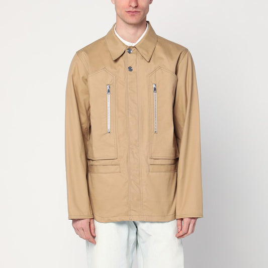 NAMACHEKO Beige overshirt jacket in cotton