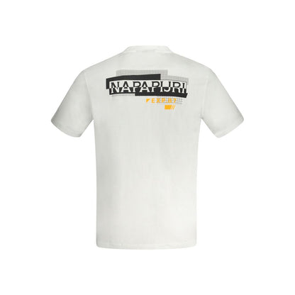 Napapijri White Cotton Men's T-Shirt