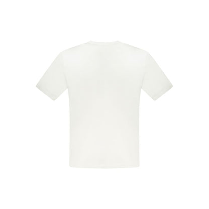 Rear view of North Sails White Cotton Mens TShirt featuring clean lines and subtle branding, suitable for casual occasions.