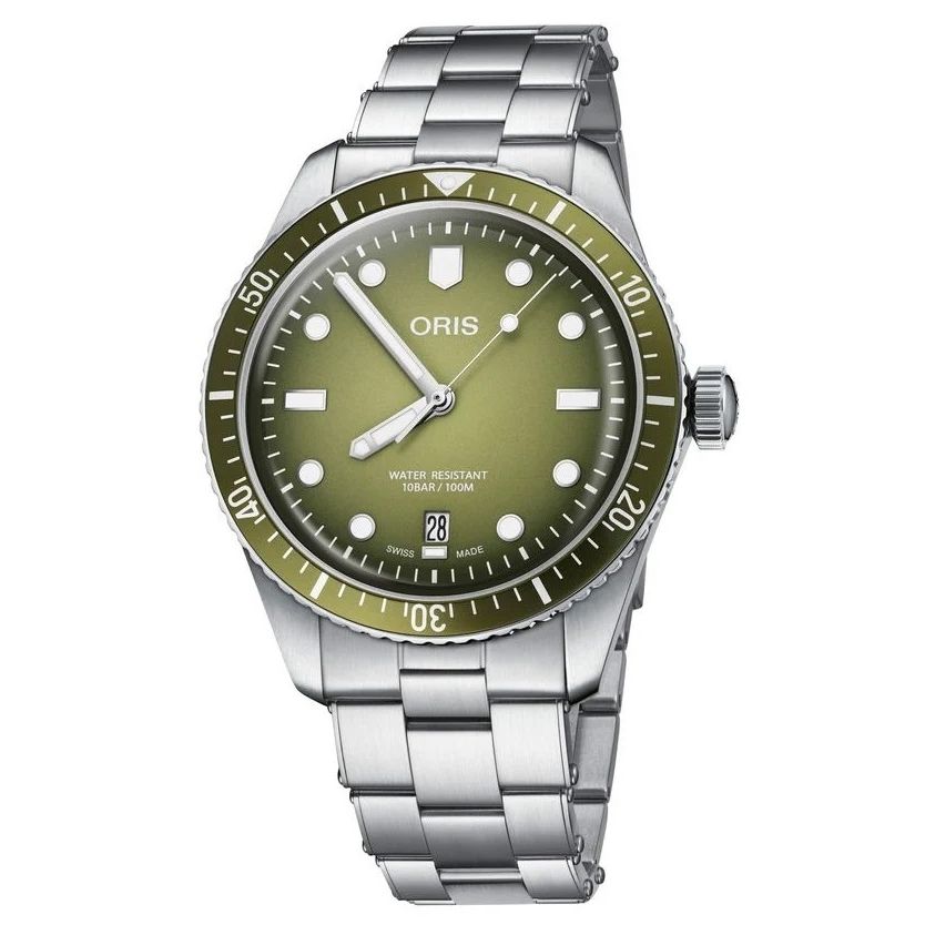 ORIS MOD. DIVERS SIXTY-FIVE wristwatch, 40 mm stainless steel case, SS bracelet, sapphire dial, water resistant 10 ATM, mechanical automatic movement.
