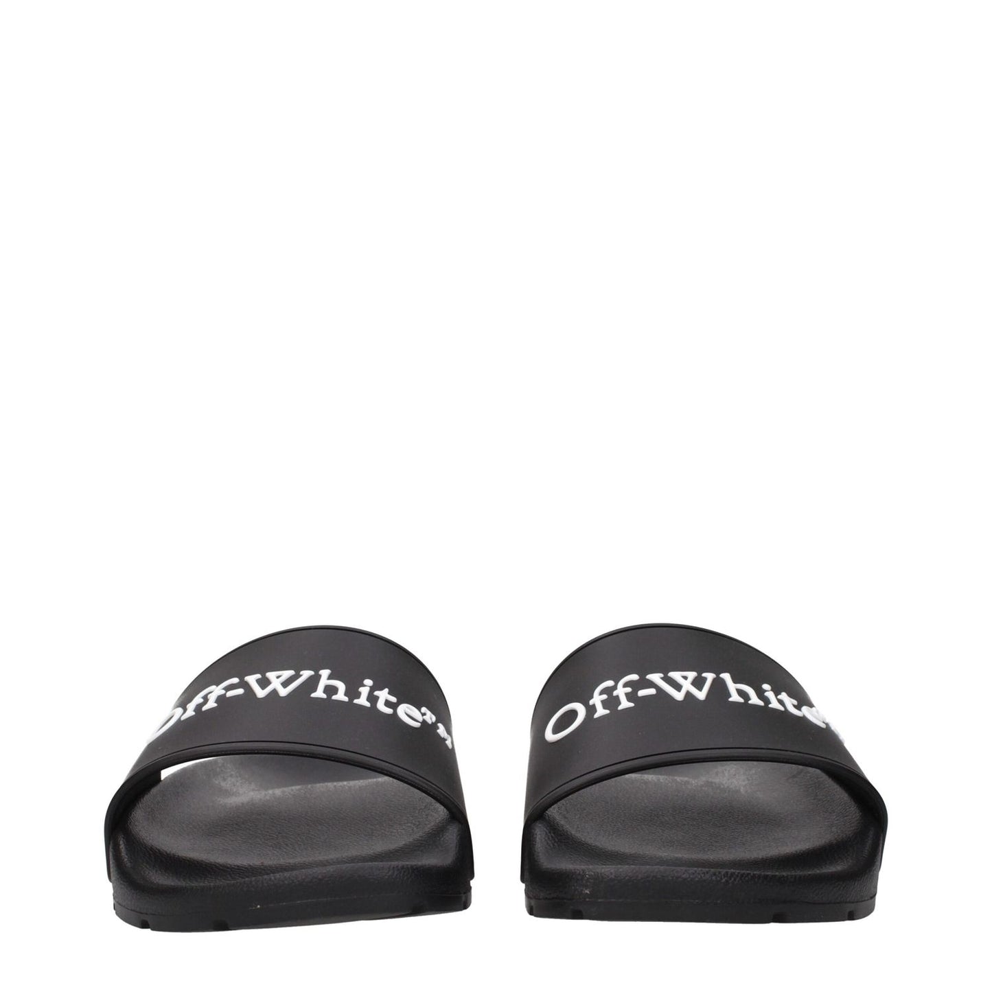 Off-White Black Cotton Slippers