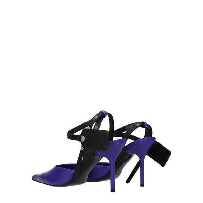Off-White Purple Leather High Heel Pumps