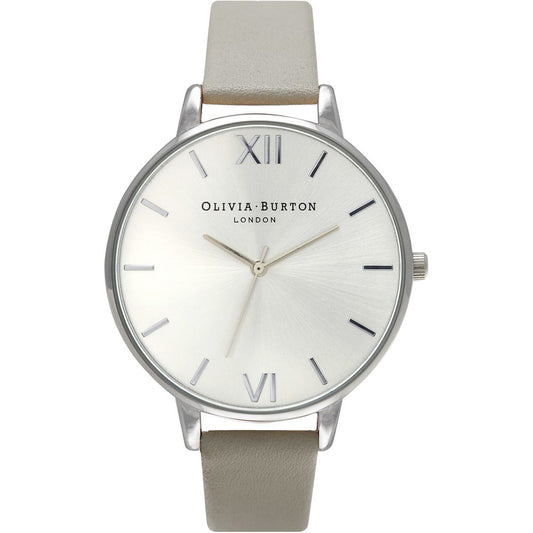 Olivia Burton Gray Leather Dress Watch