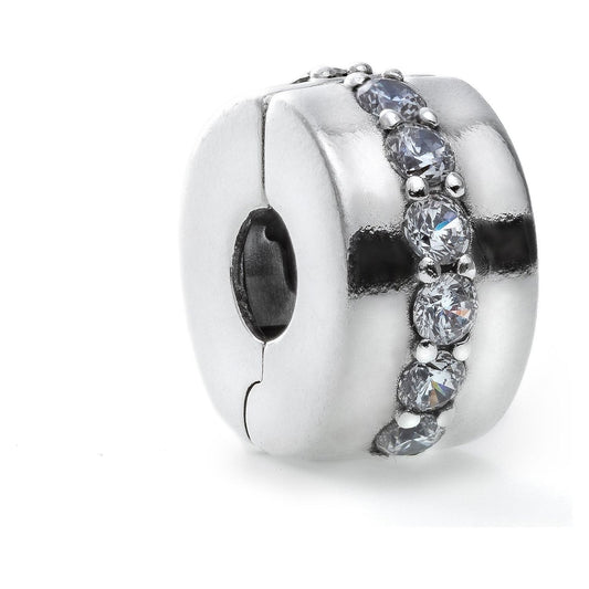 PANDORA CHARMS Mod. CLEAR SPARKLING ROW CLIP DESIGNER FASHION JEWELLERY